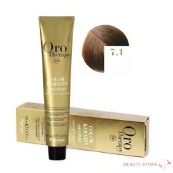   Fanola Oro Therapy Ammóniamentes Hajfesték 100ml 7.1 Közép hamvas szőke