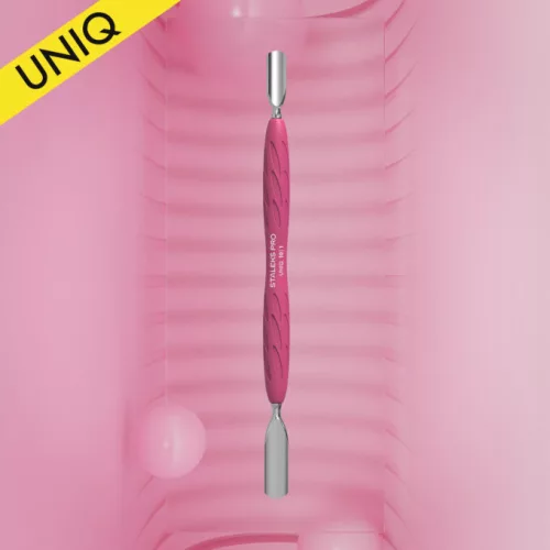 Staleks Manikűr feltoló Gummy szilikon nyéllel UNIQ 10 TYPE 1 (lekerekített széles és lekerekített keskeny tolók) PQ-10-1