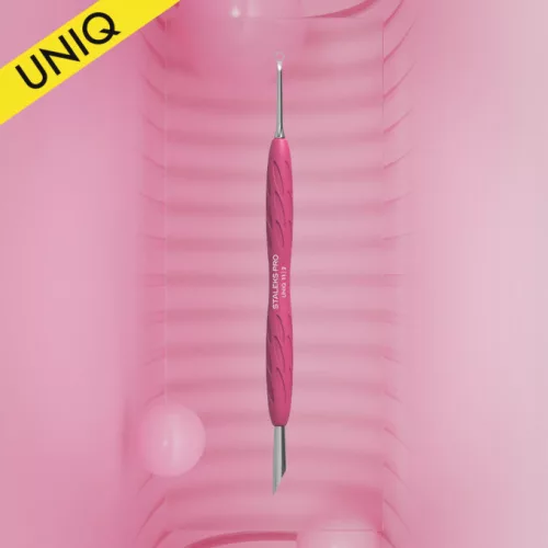 Staleks Manikűr feltoló Gummy szilikon nyéllel UNIQ 11 TYPE 2 (ferde és hurkos tolóka)  PQ-11/2