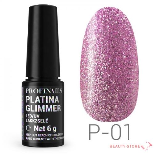 Profinails Platina Glimmer lakkzselé 6ml P-01