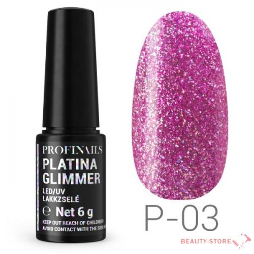 Profinails Platina Glimmer lakkzselé 6ml P-03