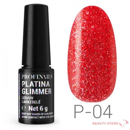 Profinails Platina Glimmer lakkzselé 6ml P-04