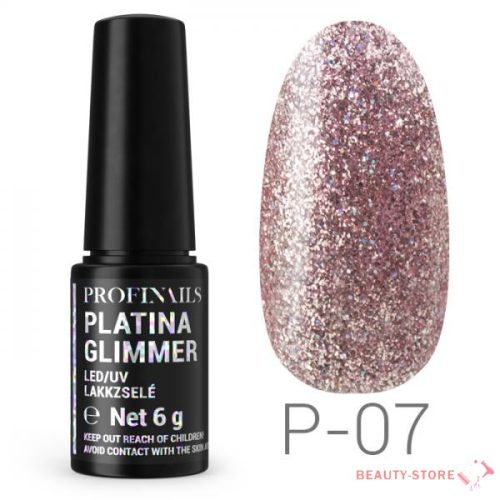 Profinails Platina Glimmer lakkzselé 6ml P-07