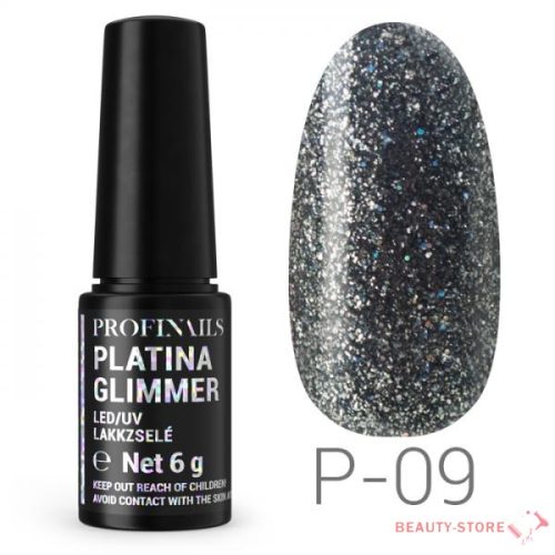 Profinails Platina Glimmer lakkzselé 6ml P-09