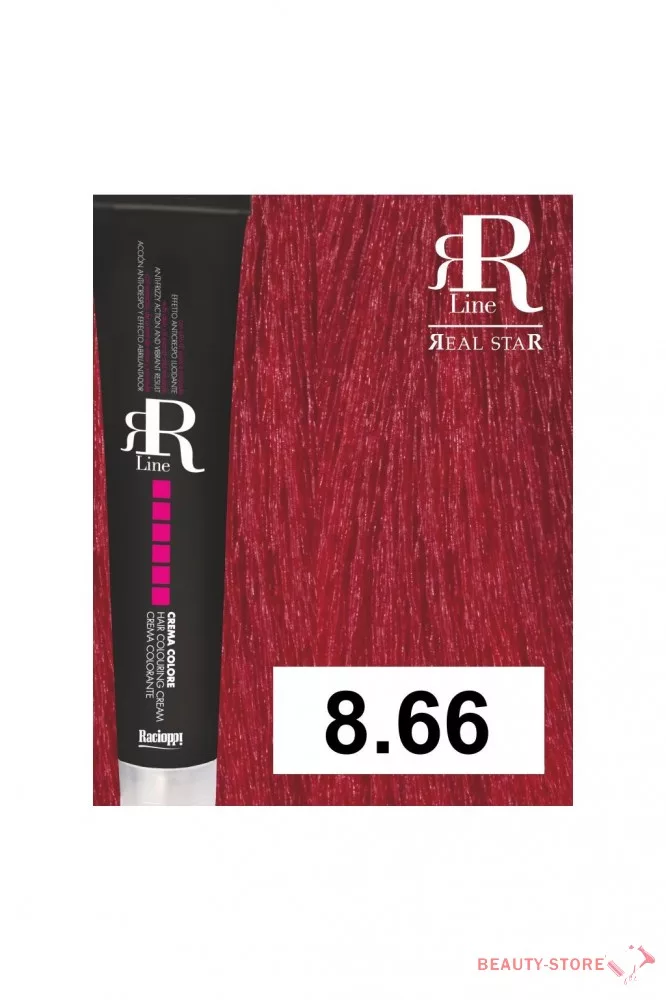 RR Line Color 8.66 Biondo Chiaro Rosso Intenso – Haarfarbe, 100 Ml