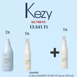   Kezy Bamboo Volumennövelő Profi Csomag + Ajándék Pump Up Spray
