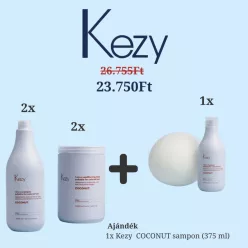   Kezy Coconut Festett Hajápoló Profi Csomag + Ajándék Coconut Sampon