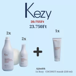   Kezy Coconut Festett Hajápoló Sampon Csomag + Ajándék Coconut Maszk