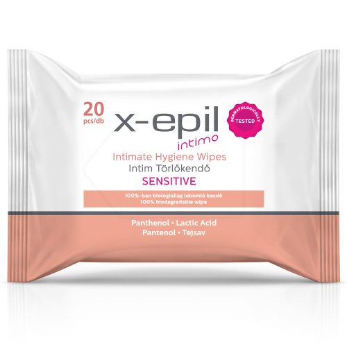 X-Epil Intimo Intim törlőkendő - sensitive 20db
