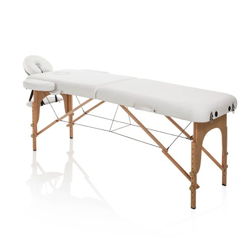 Master Wood fehér összecsukható masszázságy