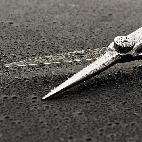 Lameo Elite E4 Damascus Offset fodrászolló 6 ezüst