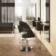 Hair Wave fekete fodrász szék - négyzet talppal
