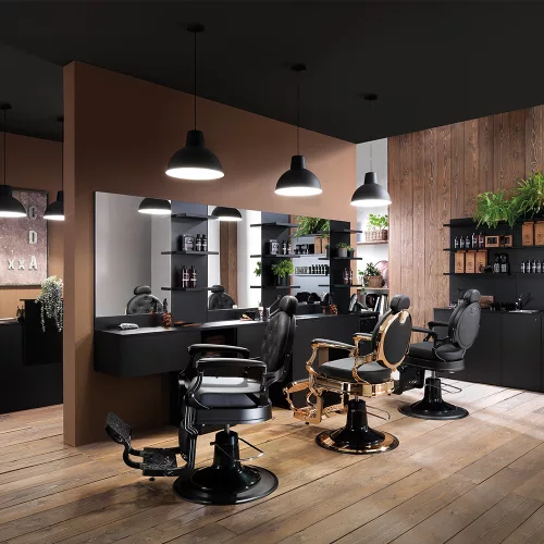 Hair Custom Gold King Barber szék