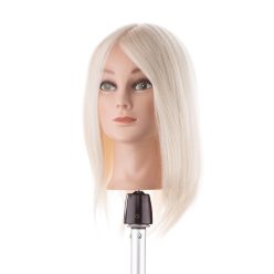 Babafej középhosszú,fehér valódi angora szőrrel - 35cm