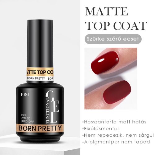 Born Pretty PRO - Matt Top Coat 15 ml  