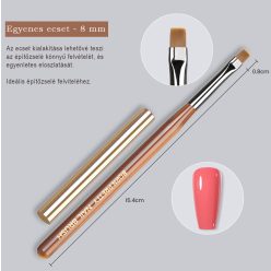 Born Pretty ecset - egyenes szőrű 0,8 cm #4