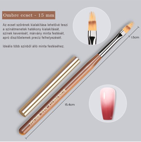 Born Pretty ecset - ombre 1,5 cm