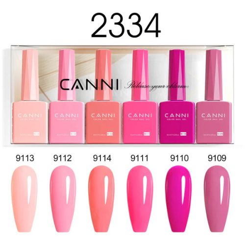 CANNI HEMA FREE UV/LED gél lakk szett 6x9ml - 2334