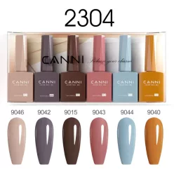   CANNI HEMA és TPO mentes  UV/LED gél lakk szett 6x9ml - 2304 - Boho Chic Palette