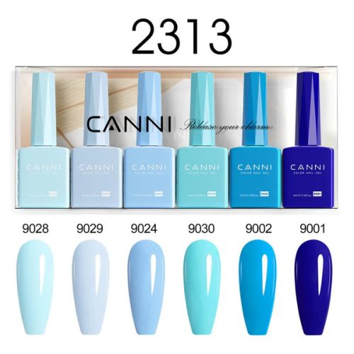 CANNI HEMA és TPO mentes UV/LED gél lakk szett 6x9ml - 2313 - Crystal Clear Waters