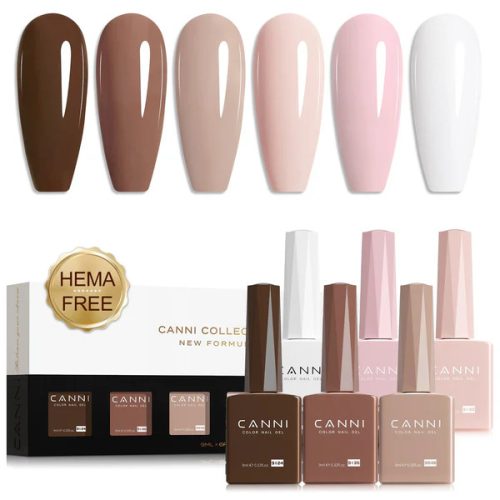 CANNI HEMA és TPO mentes  UV/LED gél lakk szett 6x9ml - 2321