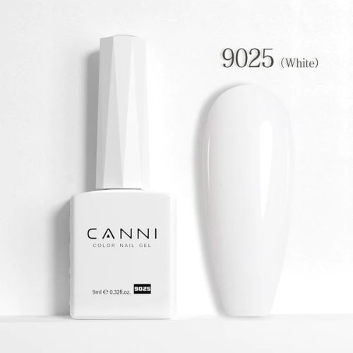 CANNI HEMA és TPO mentes UV/LED gél lakk 9ml No.9025 - Fehér