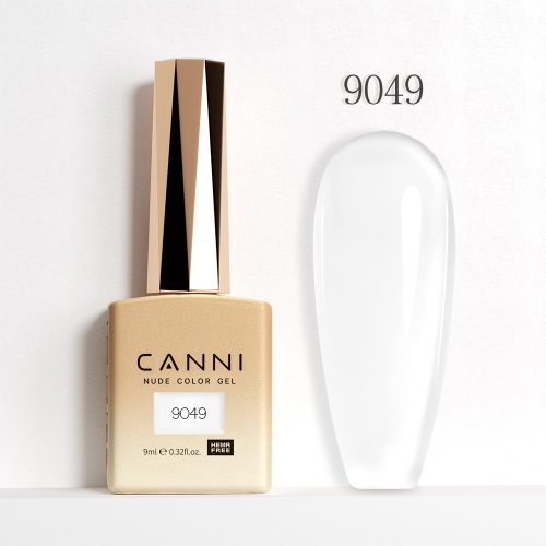 CANNI HEMA és TPO mentes  UV/LED gél lakk 9ml No.9049 - Milky White