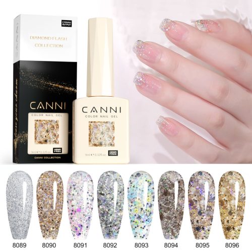 CANNI HEMA&TPO FREE szett 8x9ml - Dawn Crystal Flash Collection