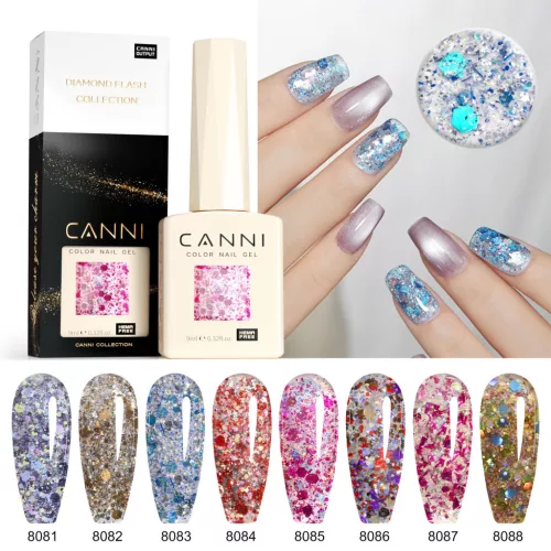CANNI HEMA FREE szett 8x9ml - Glitz Flash Collection