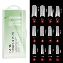   CANNI Soft Gél Tip 240 db-os / 12 méret No.06 Fél "French" Tip