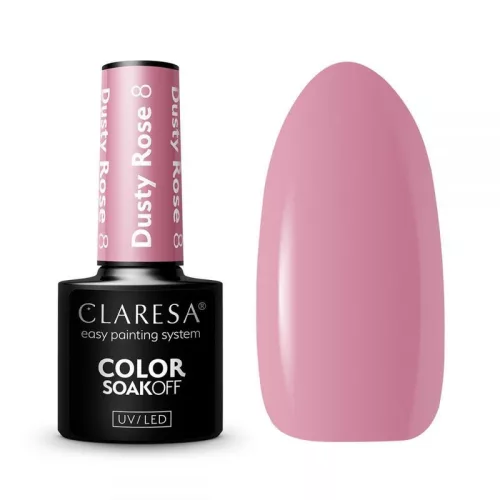 CLARESA UV/LED gél lakk 5g - DUSTY ROSE 8