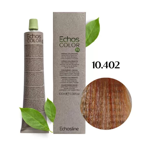 Echosline Echos Color PPD és rezorcin mentes vegán hajfesték 100ml 10.402 hideg réz platinaszőke