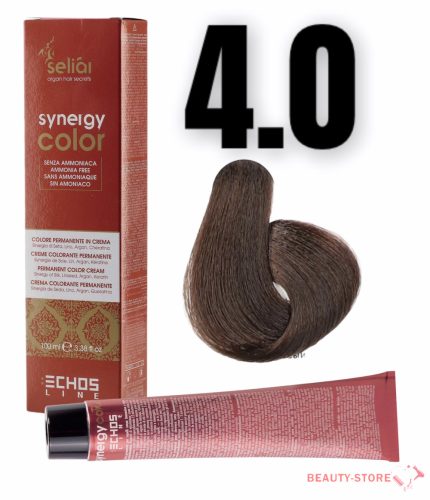 Echosline Seliár Synergy Color ammóniamentes hajfesték 100ml  4.0 gesztenye