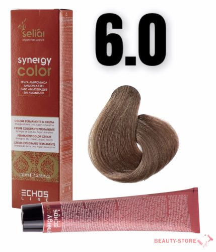 Echosline Seliár Synergy Color ammóniamentes hajfesték 100ml 6.0 sötét szőke