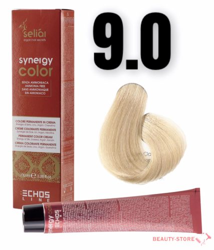 Echosline Seliár Synergy Color ammóniamentes hajfesték 100ml 9.0 nagyon világos szőke