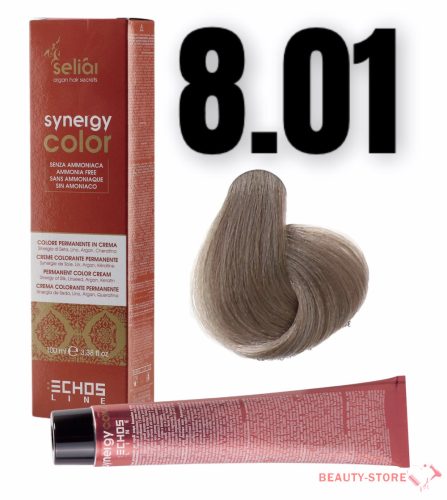 Echosline Seliár Synergy Color ammóniamentes hajfesték 100ml 8.01 világos természetes hamu szőke