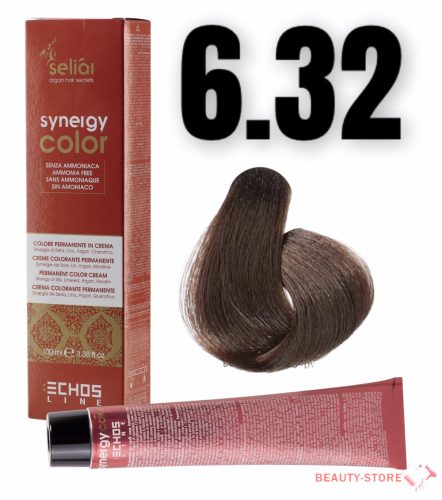 Echosline Seliár Synergy Color ammóniamentes hajfesték 100ml 6.32 sötét bézs szőke