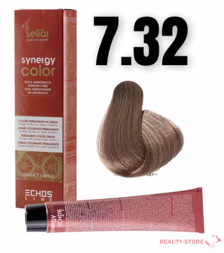 Echosline Seliár Synergy Color ammóniamentes hajfesték 100ml 7.32 bézs szőke