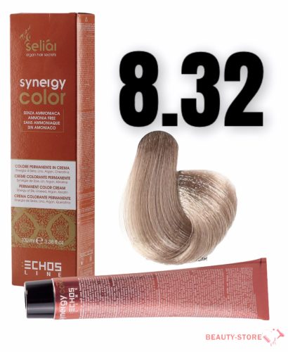 Echosline Seliár Synergy Color ammóniamentes hajfesték 100ml 8.32 világos bézs szőke