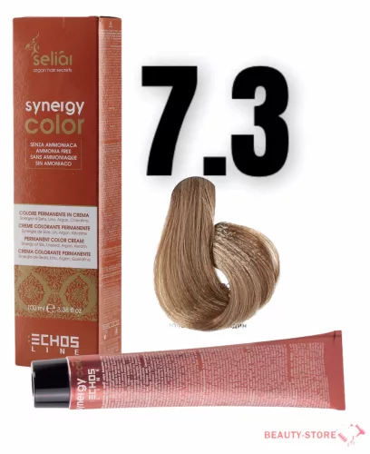 Echosline Seliár Synergy Color ammóniamentes hajfesték 100ml 7.3 szőke arany
