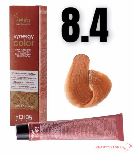  Echosline Seliár Synergy Color ammóniamentes hajfesték 100ml 8.4 világos szőke réz