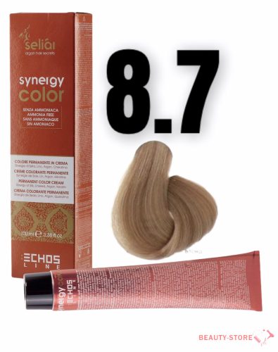  Echosline Seliár Synergy Color ammóniamentes hajfesték 100ml 8.7 világos szőke barna