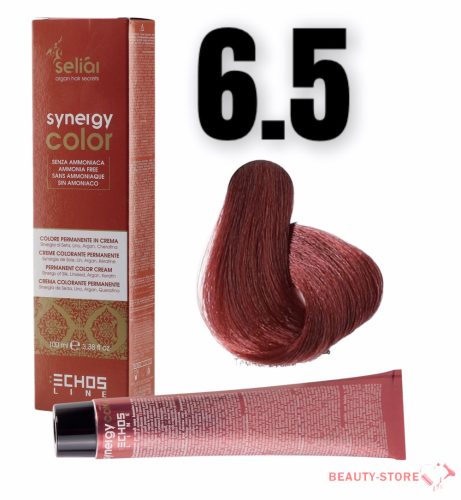  Echosline Seliár Synergy Color ammóniamentes hajfesték 100ml 6.5 sötét szőke mahagóni