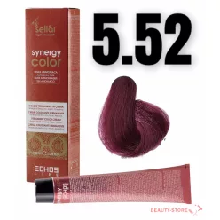    Echosline Seliár Synergy Color ammóniamentes hajfesték 100ml 5.52 világos gesztenye mahagóni viola
