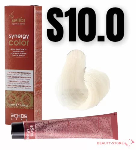  Echosline Seliár Synergy Color ammóniamentes hajfesték 100ml S10.0 szuper nagyon világos szőke extra