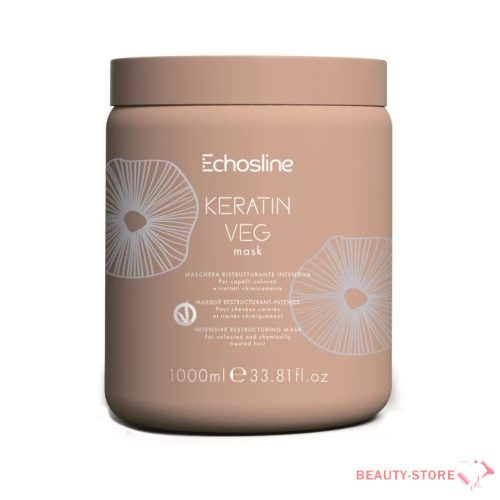 Echosline Keratin Veg maszk festett és vegyileg kezelt hajra 1000ml