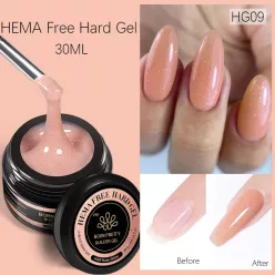   BORN PRETTY PRO Hard Gel építőzselé 30 ml - HG09 - Nude Glitter