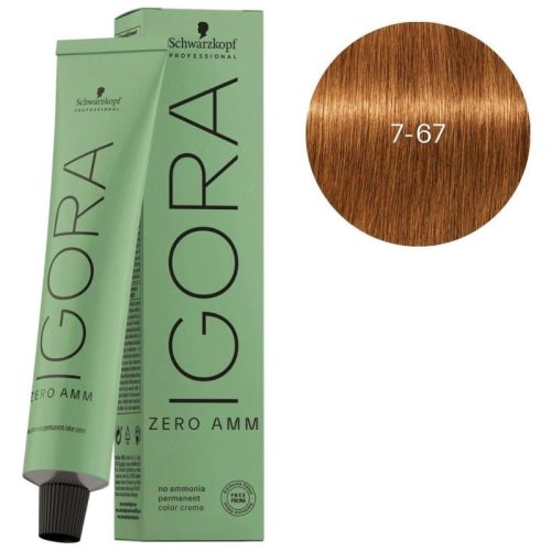 Igora Zero amm 7-67 medium blond coppery brown hajfesték 60ML