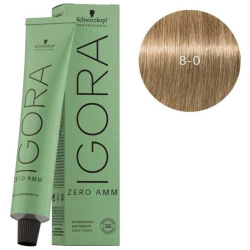 Igora Zero amm 8-0 light blond natural hajfesték 60ML