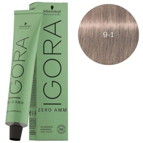 Igora Zero amm 9-1 very light ash blonde hajfesték 60ML